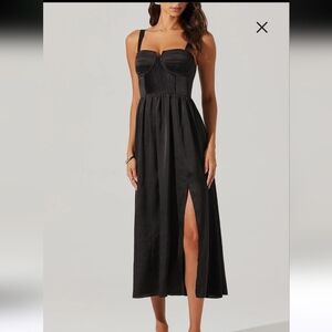 ASTR Pleated Bustier Midi Dress NWOT